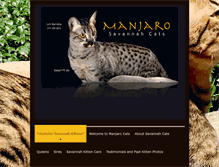 Tablet Screenshot of manjarocats.com